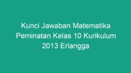 Kunci Jawaban Matematika Peminatan Kelas Kurikulum Erlangga