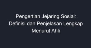 Pengertian Jejaring Sosial: Definisi Dan Penjelasan Lengkap Menurut ...