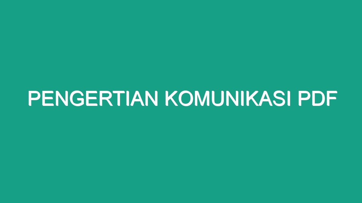 Pengertian Komunikasi Pdf Geograf