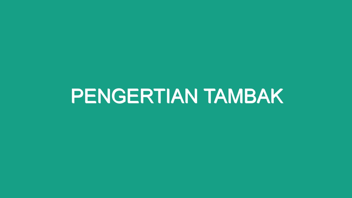 Pengertian Tambak - Geograf