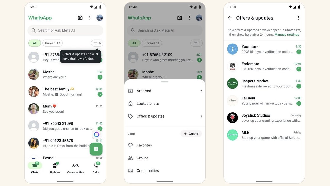WhatsApp Uji Coba Folder Khusus untuk Pesan Bisnis Besar